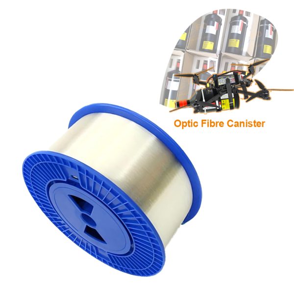 Fiber Optic Communication Canister FPV Drone 0.27mm Invisible Fiber 10km Range